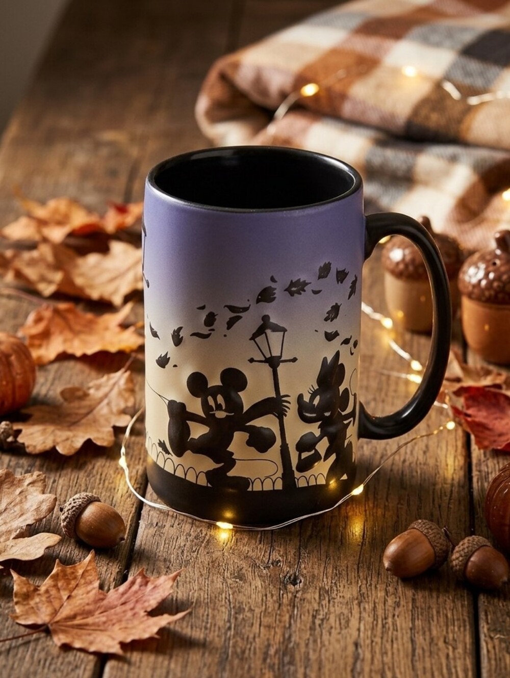 Disney Mickey Mouse, Minnie, Pluto Autumb Leaves 3D Silhuette Tall Mug Halloween